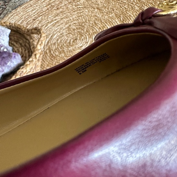 Michael Michael Kors Women's Melody Cap Toe Flats - Dark Berry Size 6.5 - Picture 4 of 9